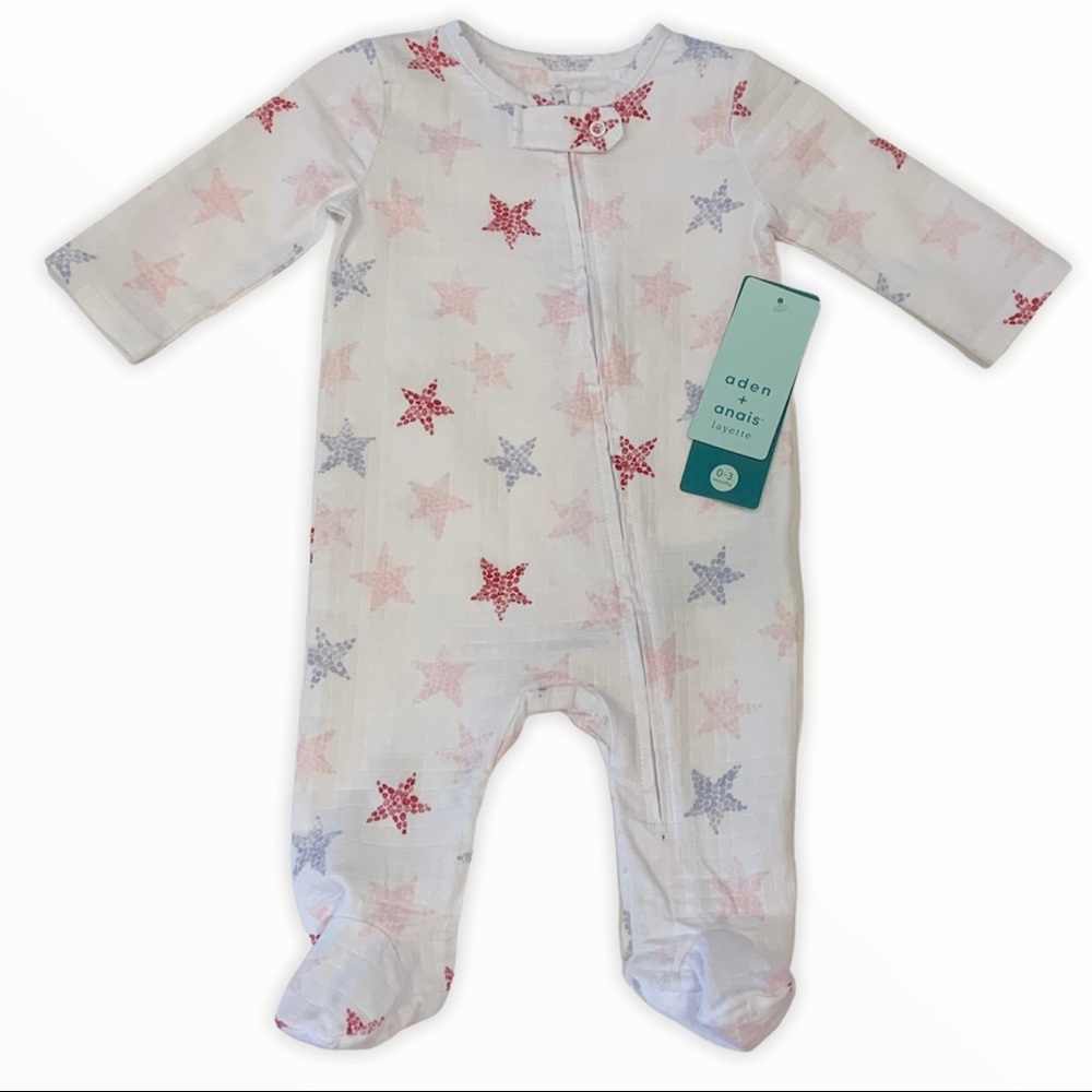 NWT Muslin Zipper Footie (Sz 0-3 Mos)